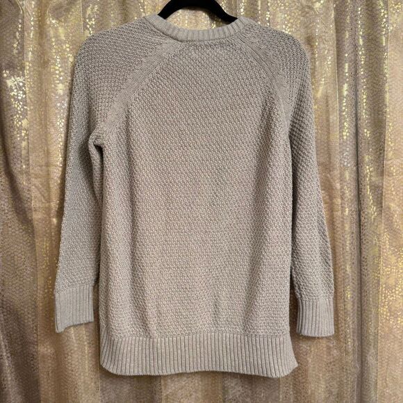Old Navy Beige Taupe Natural Loose Textured Tunic Knit Sweater XS - Picture 2 of 11